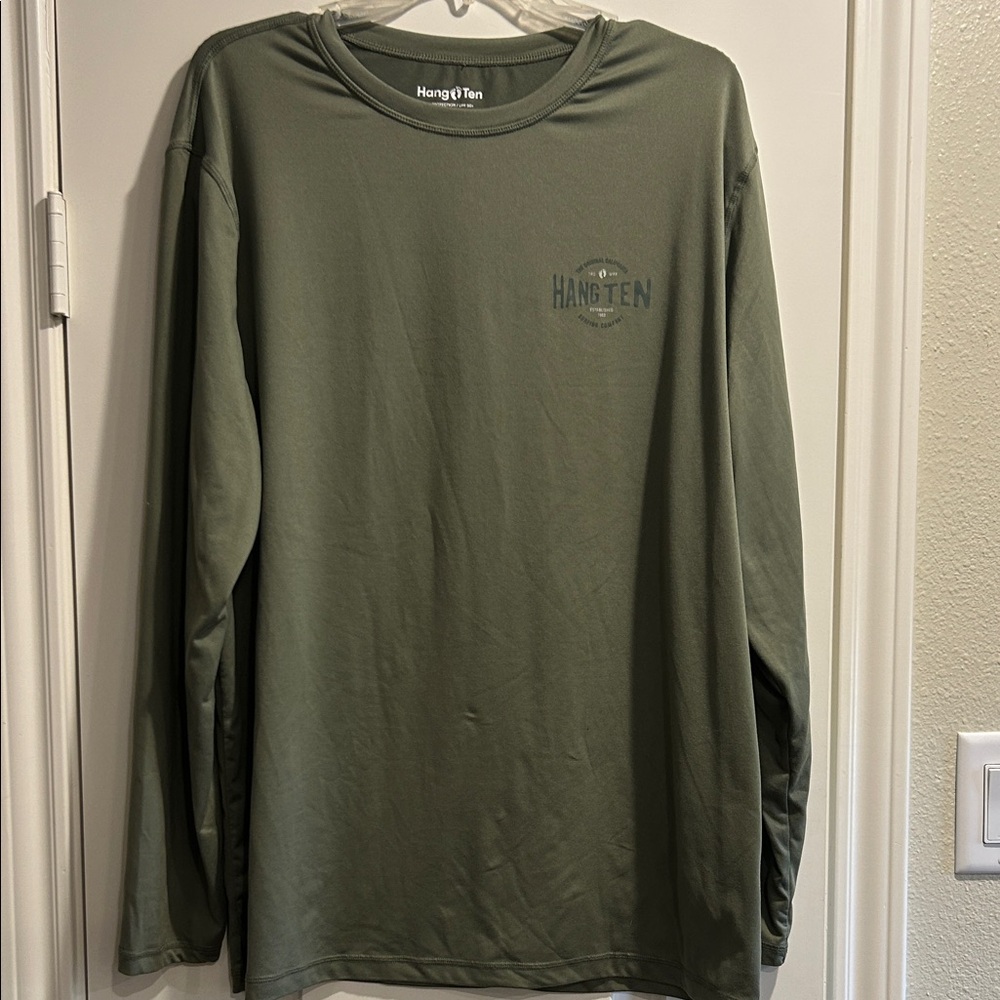 Hang Ten Men's Olive Long Sleeve Tee
